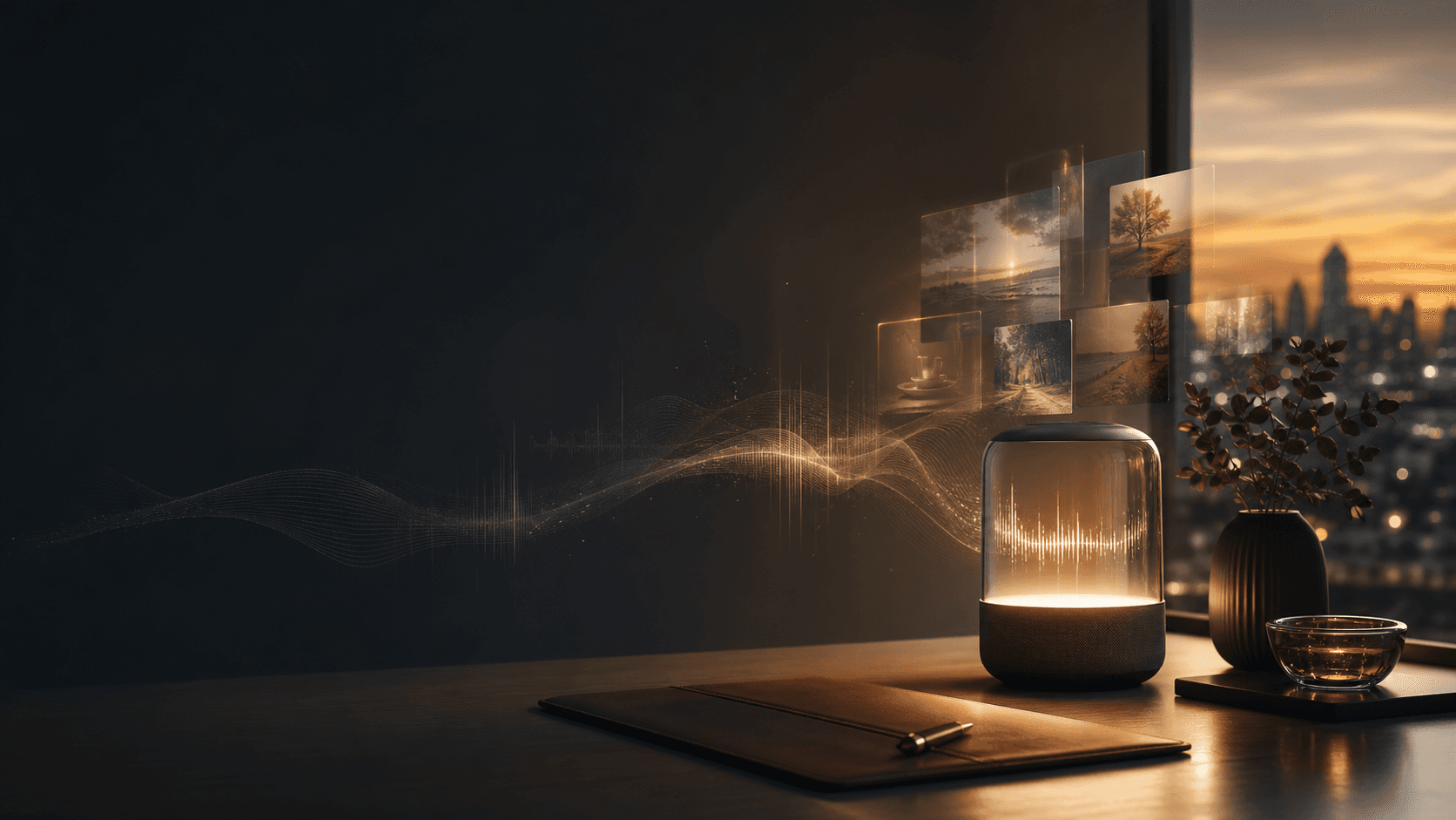 Abstract cinematic memory and voice visualization
